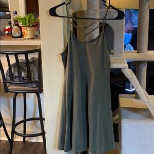 Olive green dress with caged front